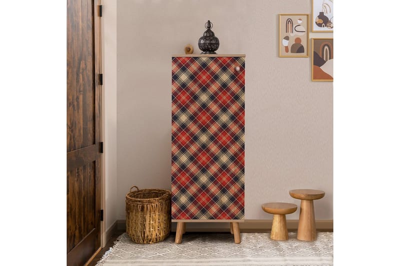 Gelsgan Skoskåp 50 cm - Röd/Natur - Förvaring - Sko- & klädförvaring - Skoförvaring