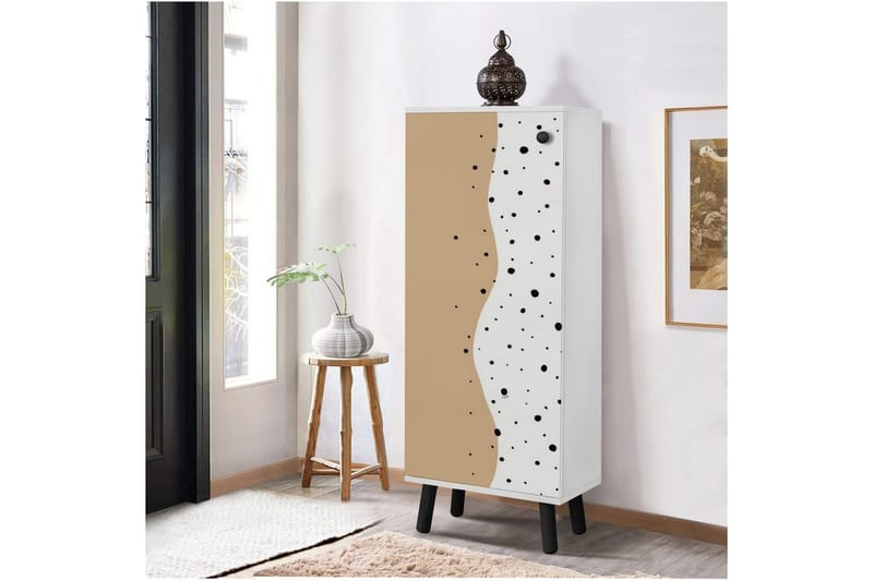 Gelsgan Skoskåp 50 cm - Vit/Svart - Förvaring - Sko- & klädförvaring - Skoförvaring