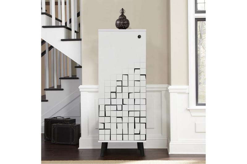 Gelsgan Skoskåp 50 cm - Vit/Svart - Förvaring - Sko- & klädförvaring - Skoförvaring