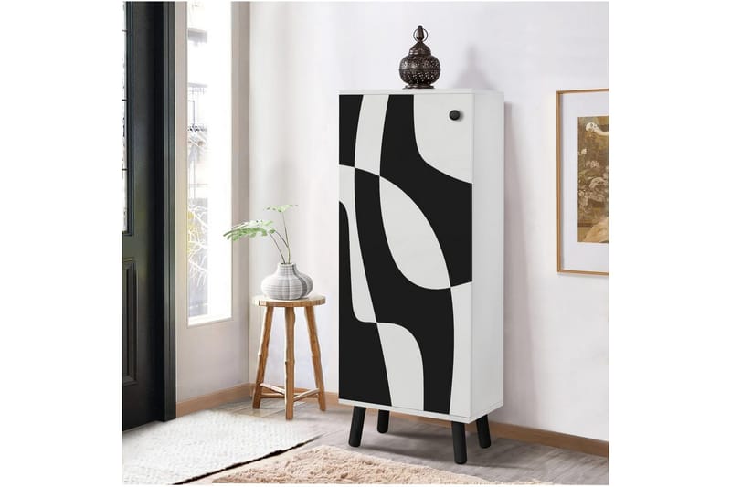 Gelsgan Skoskåp 50 cm - Vit/Svart - Förvaring - Sko- & klädförvaring - Skoförvaring