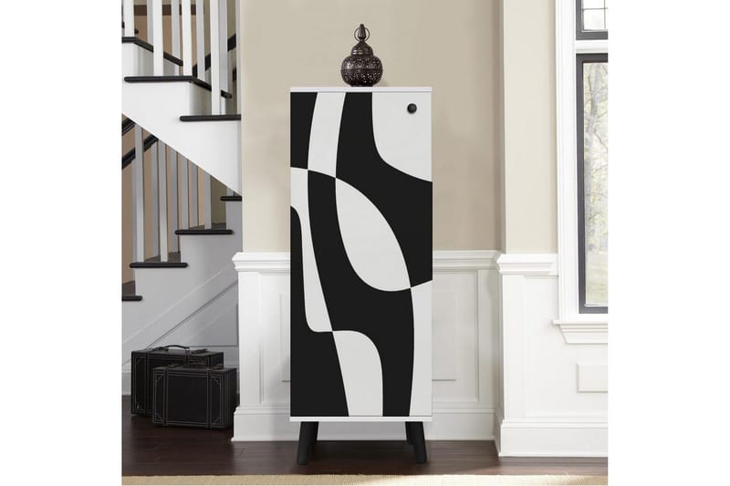 Gelsgan Skoskåp 50 cm - Vit/Svart - Förvaring - Sko- & klädförvaring - Skoförvaring