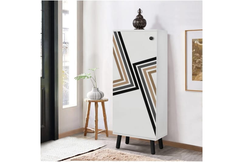 Gelsgan Skoskåp 50 cm - Vit/Svart - Förvaring - Sko- & klädförvaring - Skoförvaring