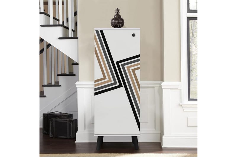 Gelsgan Skoskåp 50 cm - Vit/Svart - Förvaring - Sko- & klädförvaring - Skoförvaring