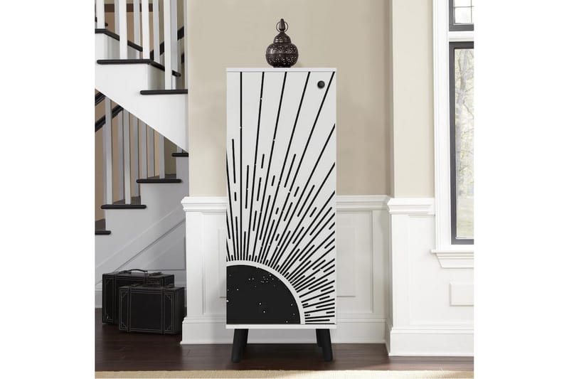 Gelsgan Skoskåp 50 cm - Vit/Svart - Förvaring - Sko- & klädförvaring - Skoförvaring