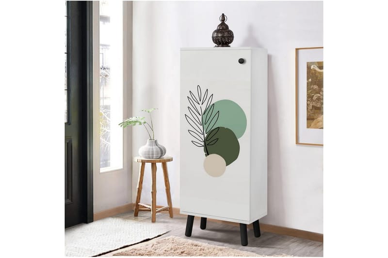 Gelsgan Skoskåp 50 cm - Vit/Svart - Förvaring - Sko- & klädförvaring - Skoförvaring