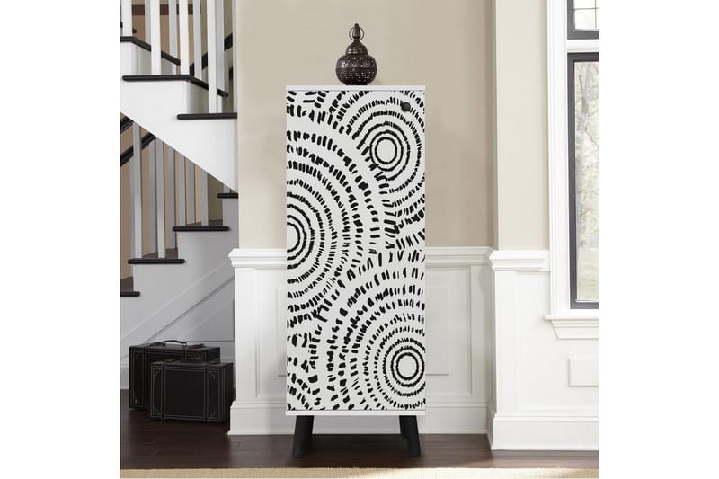 Gelsgan Skoskåp 50 cm - Vit/Svart - Förvaring - Sko- & klädförvaring - Skoförvaring