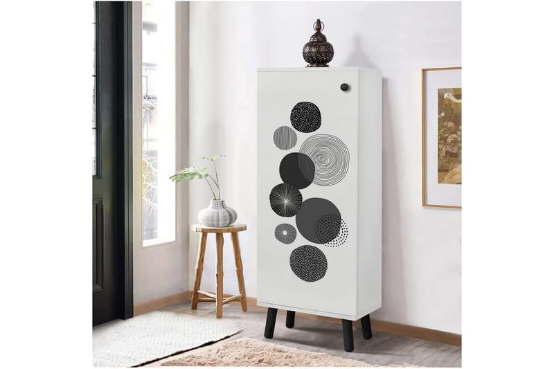 Gelsgan Skoskåp 50 cm - Vit/Svart - Förvaring - Sko- & klädförvaring - Skoförvaring