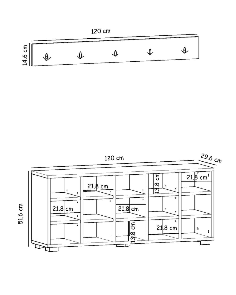 Gending Skoskåp 120 cm - Förvaring - Sko- & klädförvaring - Skoförvaring