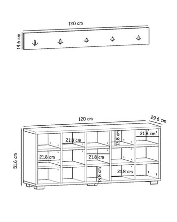 Gending Skoskåp 120 cm - Förvaring - Sko- & klädförvaring - Skoförvaring