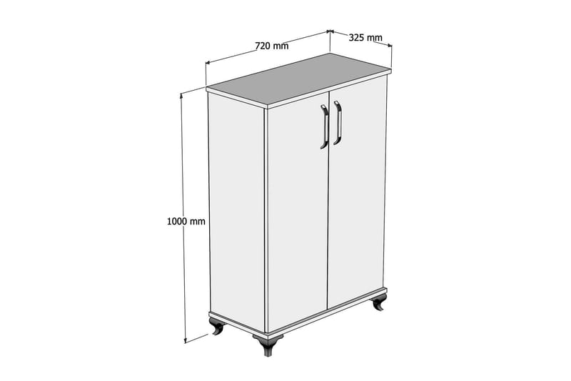 GONZALEZMARTIN Skoskåp 72 cm Vit - Vit - Förvaring - Sko- & klädförvaring - Skoförvaring