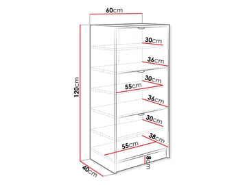 Gudelia Skoskåp 60 cm - vit - Förvaring - Sko- & klädförvaring - Skoförvaring