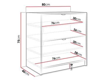 Gudelia Skoskåp 80 cm - vit - Förvaring - Sko- & klädförvaring - Skoförvaring