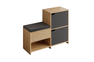 Haven Skoskåp 101,5 cm Antracit/Ek