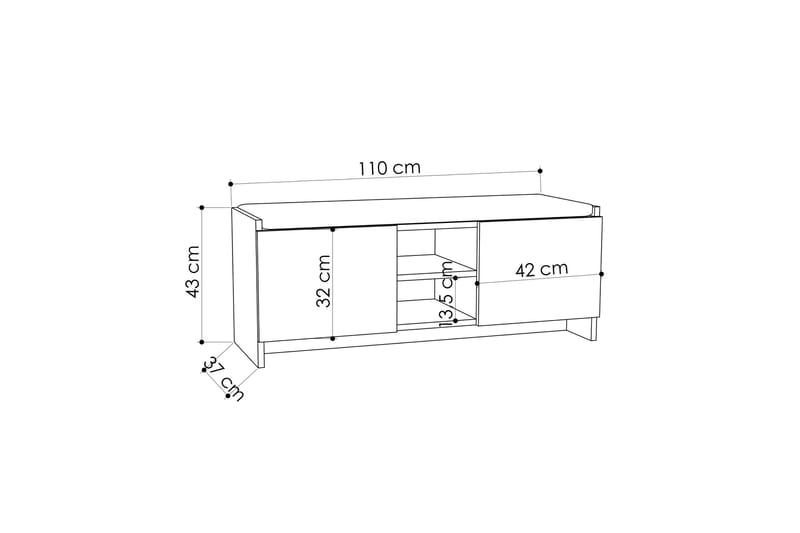 Homitis Skohylla - Grå/trä - Förvaring - Sko- & klädförvaring - Skoförvaring