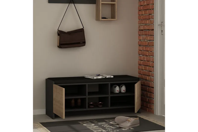 Homitis Skohylla - Grå/trä - Förvaring - Sko- & klädförvaring - Skoförvaring