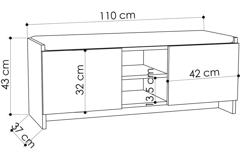 Homitis Skohylla med Förvaring - Vit - Förvaring - Sko- & klädförvaring - Skoförvaring