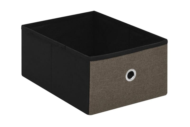 Hopfällbar förvaringsbänk brun 76x38x38 cm konstlinne - Brun - Förvaring - Sko- & klädförvaring - Skoförvaring