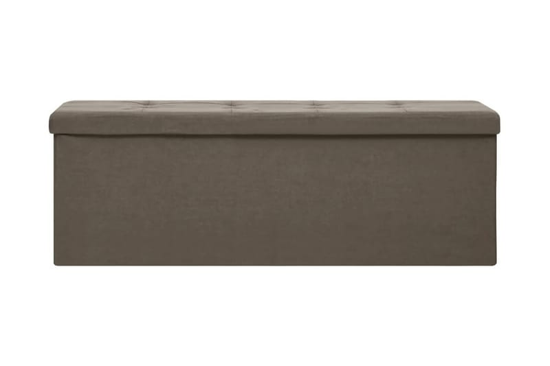 Hopfällbar förvaringsbänk brun konstlinne - Brun - Förvaring - Sko- & klädförvaring - Skoförvaring