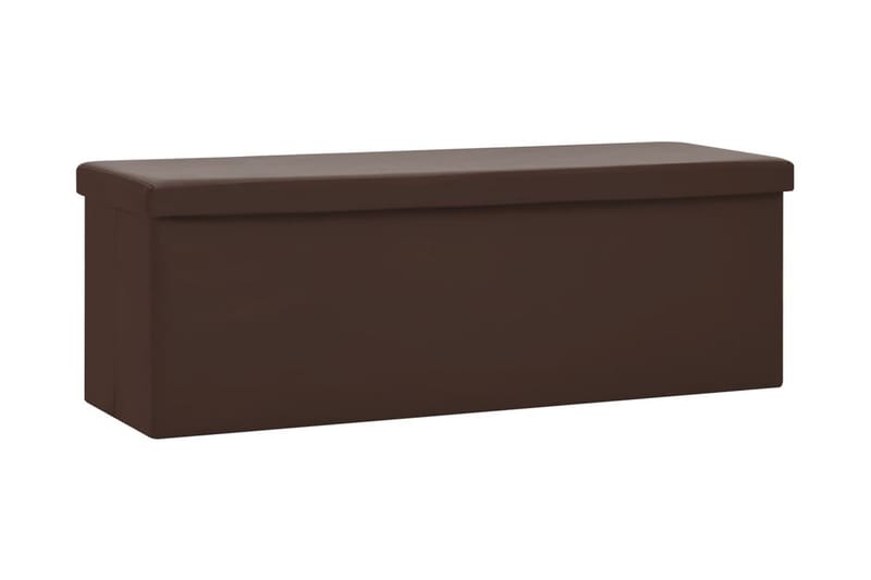 Hopfällbar förvaringsbänk brun PVC - Brun - Förvaring - Sko- & klädförvaring - Skoförvaring