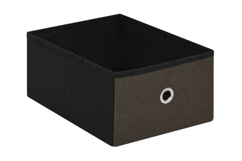 Hopfällbar förvaringsbänk mörkbrun 76x38x38 cm konstlinne - Mörkbrun - Förvaring - Sko- & klädförvaring - Skoförvaring