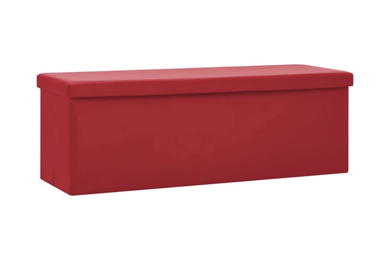 Hopfällbar förvaringsbänk vinröd PVC - Vinröd - Förvaring - Sko- & klädförvaring - Skoförvaring