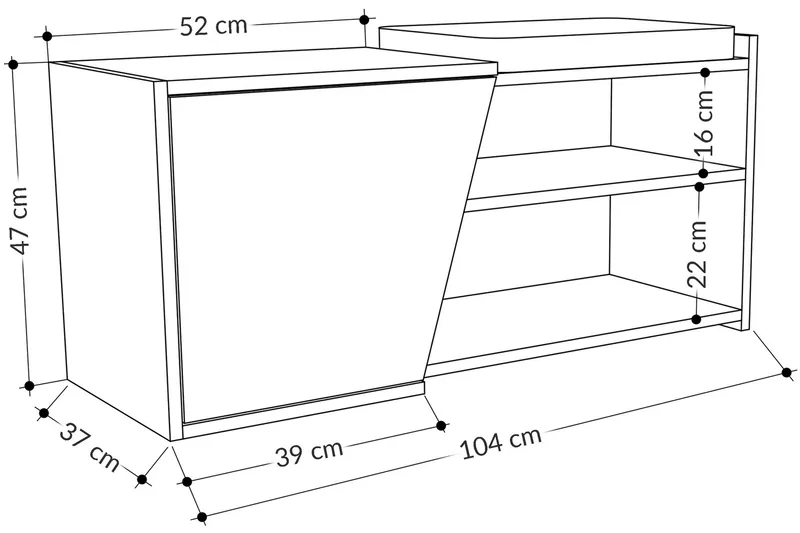 Jektvik Skoskåp 104x37 cm - Trä/natur - Förvaring - Sko- & klädförvaring - Skoförvaring