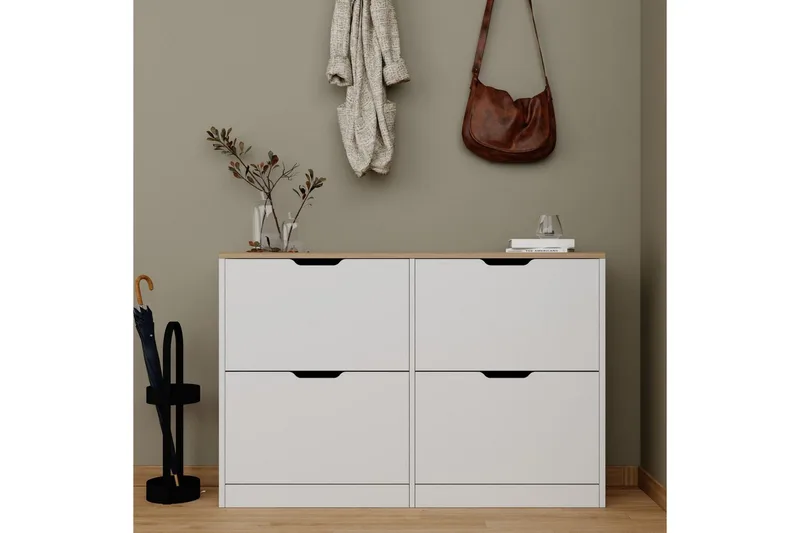 Kiichi Skoskåp 120,5 cm - Valnöt - Förvaring - Sko- & klädförvaring - Skoförvaring