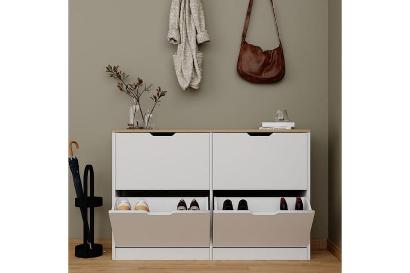 Kiichi Skoskåp 120,5 cm - Valnöt - Förvaring - Sko- & klädförvaring - Skoförvaring