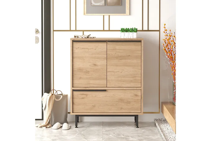 Liyakat Skoskåp 74,8 cm - Valnöt - Förvaring - Sko- & klädförvaring - Skoförvaring