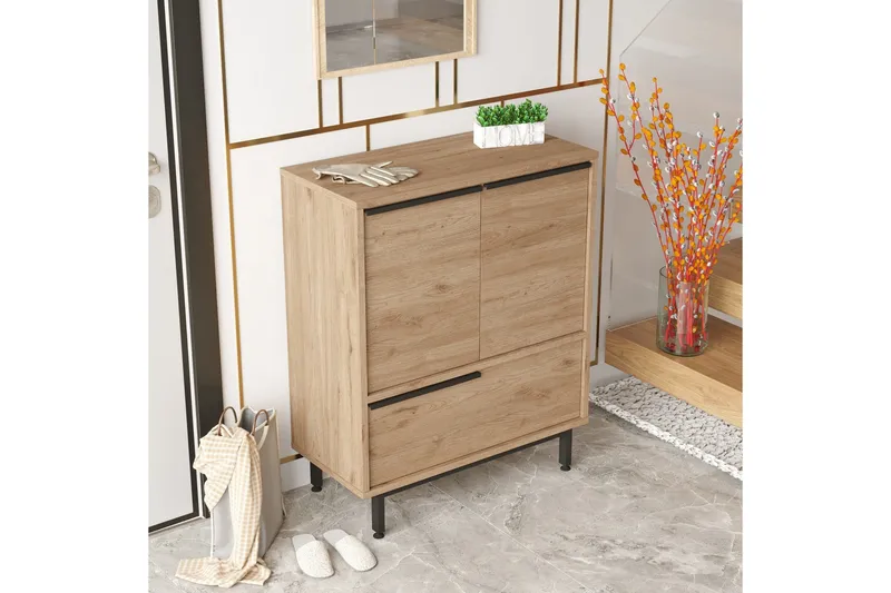 Liyakat Skoskåp 74,8 cm - Valnöt - Förvaring - Sko- & klädförvaring - Skoförvaring