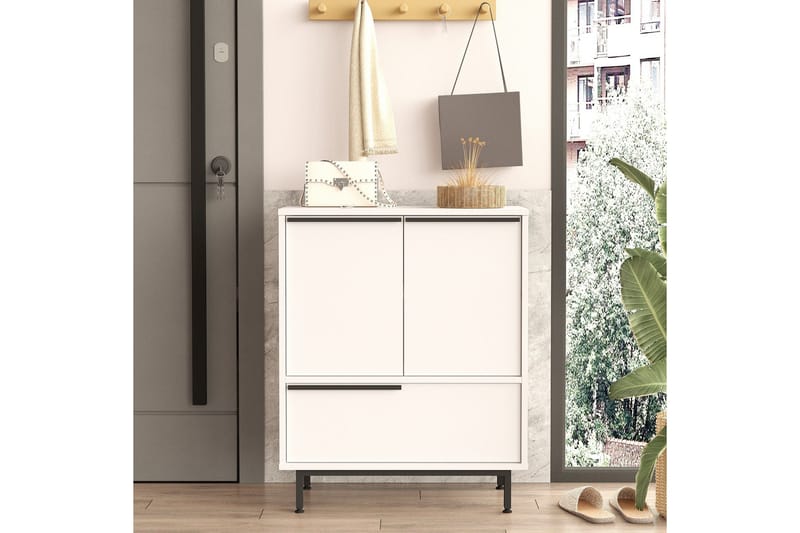 Liyakat Skoskåp 74,8 cm - Vit - Förvaring - Sko- & klädförvaring - Skoförvaring