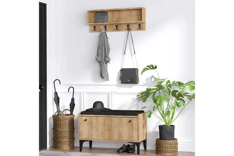 Mamerto Skoskåp 80x36 cm - Natur - Förvaring - Sko- & klädförvaring - Skoförvaring