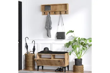 Mamerto Skoskåp 80x36 cm - Natur - Förvaring - Sko- & klädförvaring - Skoförvaring - Bänk med skoförvaring