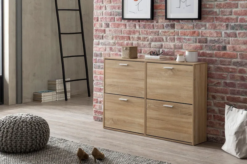 Metia Skoskåp 120x24 cm - Trä/natur - Förvaring - Sko- & klädförvaring - Skoförvaring