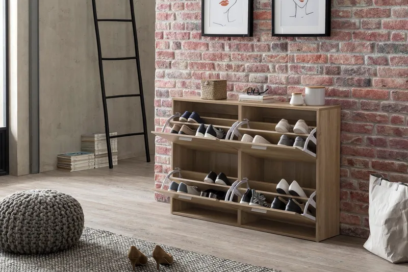 Metia Skoskåp 120x24 cm - Trä/natur - Förvaring - Sko- & klädförvaring - Skoförvaring