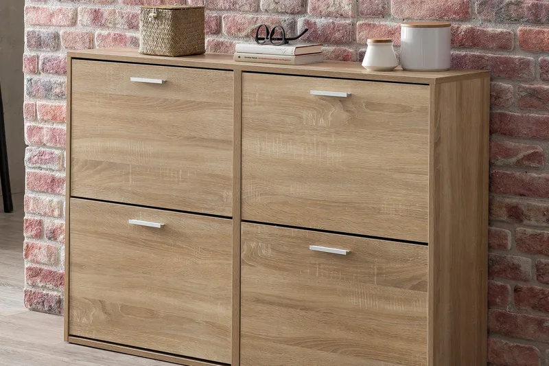 Metia Skoskåp 120x24 cm - Trä/natur - Förvaring - Sko- & klädförvaring - Skoförvaring