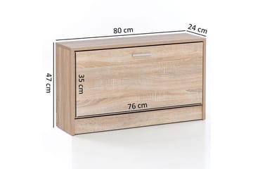 Mosbarger Skohylla 80x24 cm - Trä/natur - Förvaring - Sko- & klädförvaring - Skoförvaring