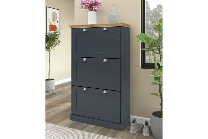 Motala Skoskåp 80x132 cm - Grå - Förvaring - Sko- & klädförvaring - Skoförvaring