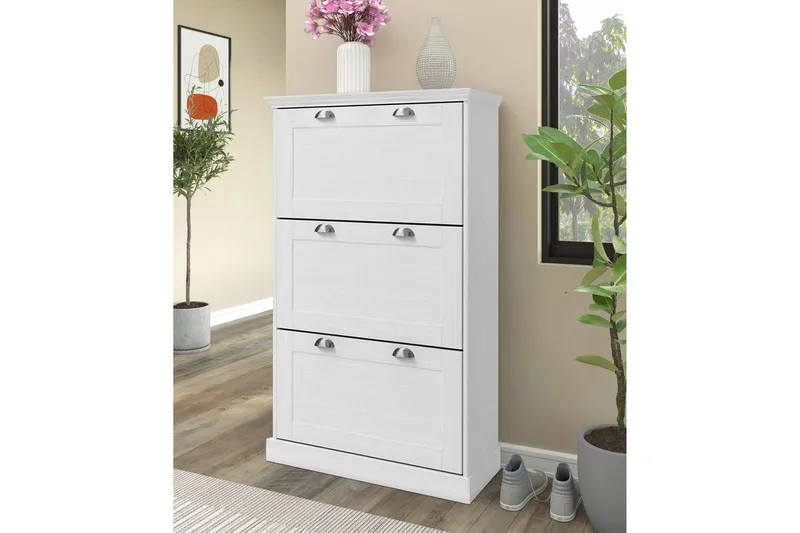 Motala Skoskåp 80x132 cm - Vit - Förvaring - Sko- & klädförvaring - Skoförvaring