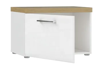 Nessebar Skoskåp 43x60 cm - Vit/Brun - Förvaring - Sko- & klädförvaring - Skoförvaring - Bänk med skoförvaring