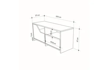 Nexus Skoskåp 105 cm - Grå/Vit - Förvaring - Sko- & klädförvaring - Skoförvaring