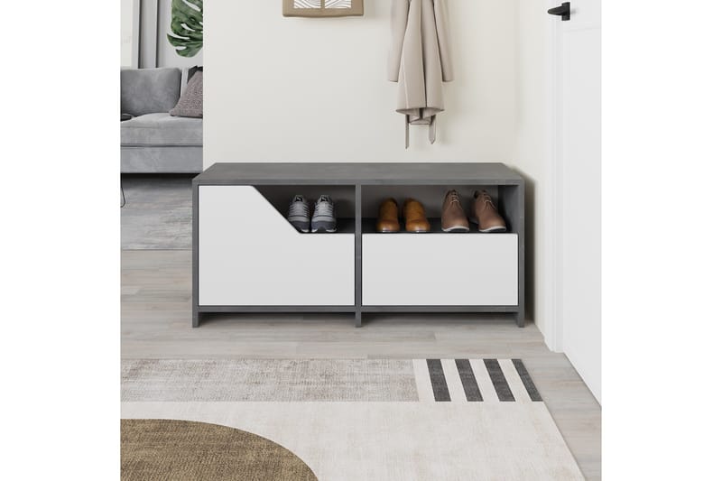 Nexus Skoskåp 105 cm - Grå/Vit - Förvaring - Sko- & klädförvaring - Skoförvaring