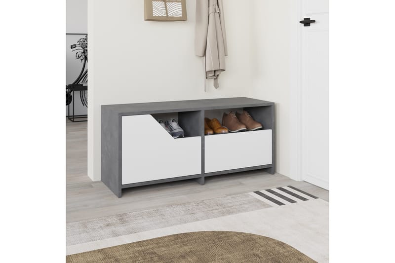 Nexus Skoskåp 105 cm - Grå/Vit - Förvaring - Sko- & klädförvaring - Skoförvaring