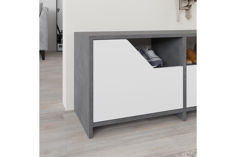 Nexus Skoskåp 105 cm - Grå/Vit - Förvaring - Sko- & klädförvaring - Skoförvaring