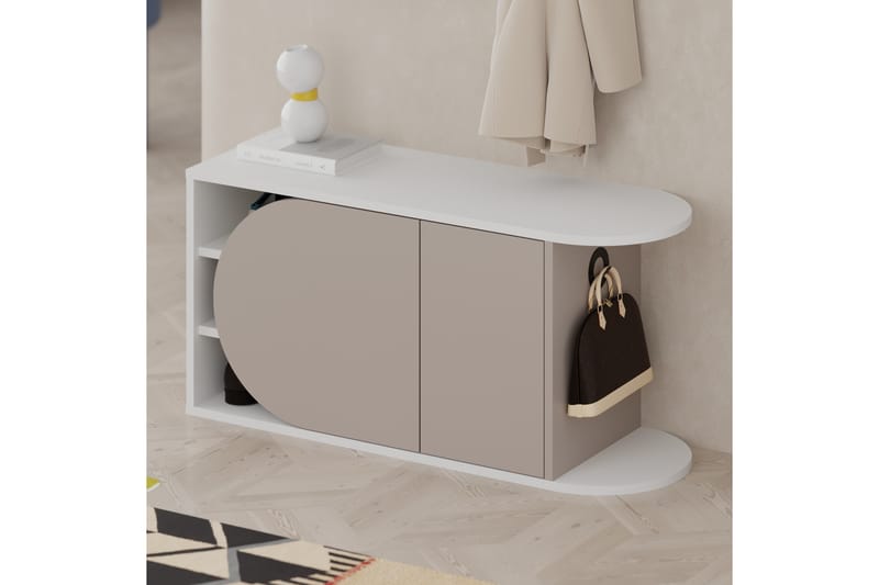 NIEUWE Skoskåp 104 cm Brun/Vit - Förvaring - Sko- & klädförvaring - Skoförvaring