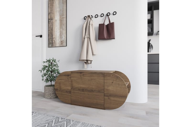 Pozy Skoskåp 110 cm - Brun - Förvaring - Sko- & klädförvaring - Skoförvaring