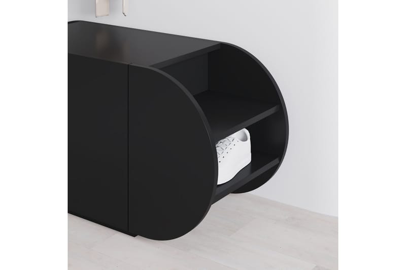 Pozy Skoskåp 110 cm - Svart - Förvaring - Sko- & klädförvaring - Skoförvaring