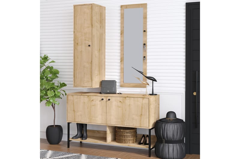 QOTRON Skoskåp 35x120 cm Natur - Förvaring - Sko- & klädförvaring - Skoförvaring