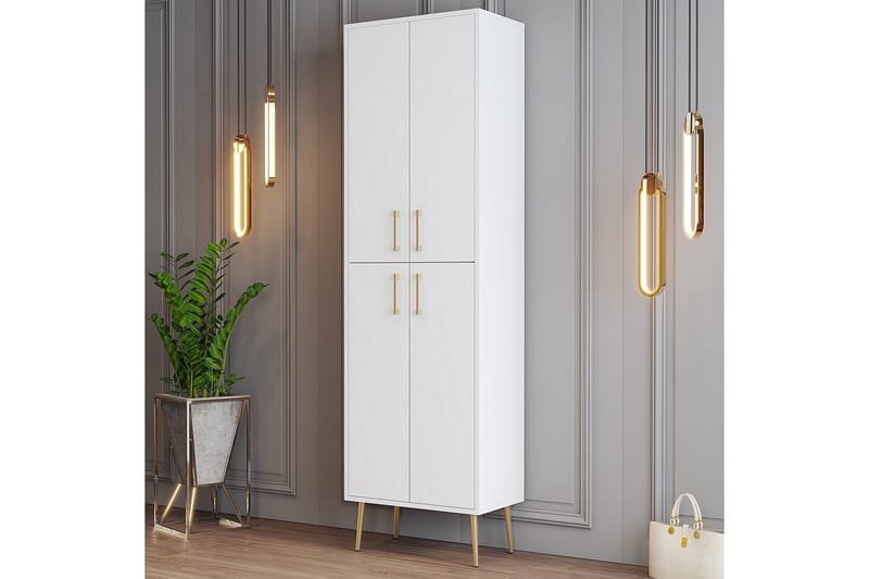 Retzow Skoskåp 60 cm - Guld/Vit - Förvaring - Sko- & klädförvaring - Skoförvaring