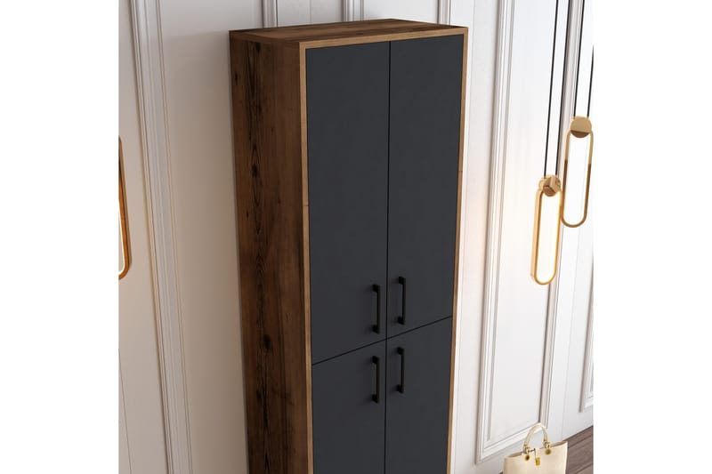 Retzow Skoskåp 60x35 cm - Mörkbrun/Antracit - Förvaring - Sko- & klädförvaring - Skoförvaring